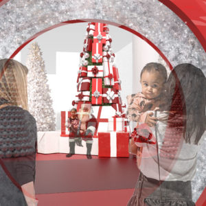 3d Ornament Rings Holiday Set Render