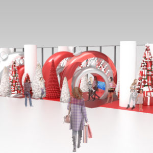 3d Ornament Rings Holiday Set Render