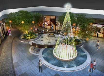 Century City The terrace lounge Exterior Tree 3d Rendering