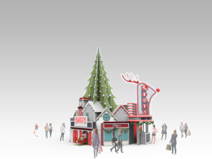 Chesterfield House Holiday Set 3d Rendering