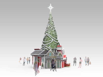 Chesterfield House Holiday Set 3d Rendering