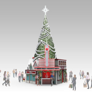 Chesterfield House Holiday Set 3d Rendering