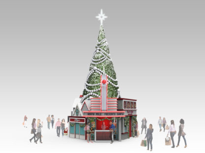 Chesterfield House Holiday Set 3d Rendering