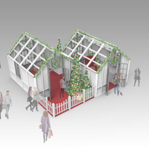 Clay Terrace 3d Holiday Set Rendering