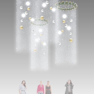 Montclair Place Overhead Chandelier 3d Rendering