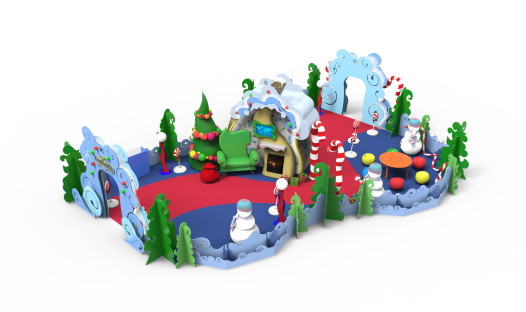 North Dakota 3d Holiday Set Rendering