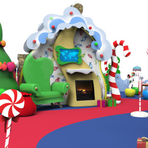 North Dakota 3d Holiday Set Rendering