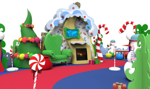 North Dakota 3d Holiday Set Rendering