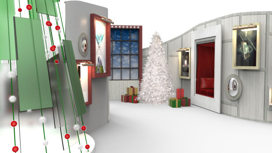 Priet Small Interior Set Holiday Set Rendering