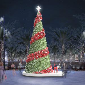 Summerlin Holiday Chalet House Holiday Set Exterior Tree 3d Rendering