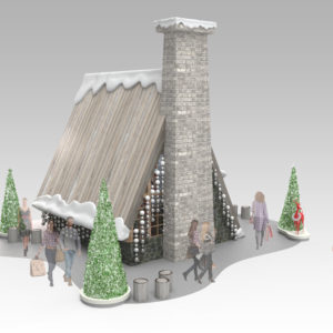 Summerlin Holiday Chalet House Holiday Set Exterior 3d Rendering