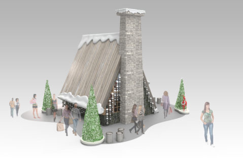 Summerlin Holiday Chalet House Holiday Set Exterior 3d Rendering