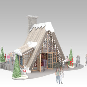 Summerlin Holiday Chalet House Holiday Set Exterior 3d Rendering