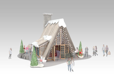 Summerlin Holiday Chalet House Holiday Set Exterior 3d Rendering