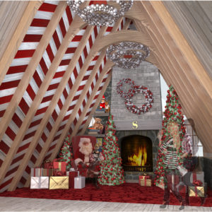 Summerlin Holiday Chalet House Holiday Set 3d Rendering