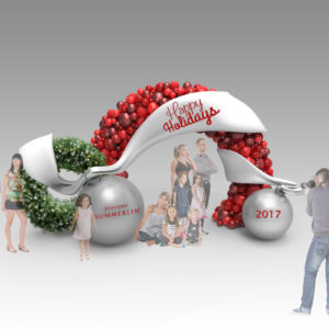 Summerlin Holiday Set Photo Op 3d Rendring