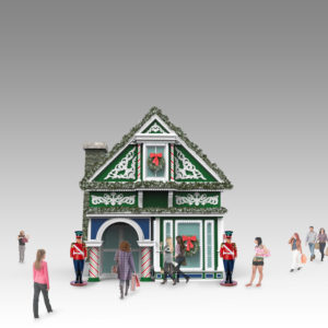 Veranda House Holiday Set 3d Rendring