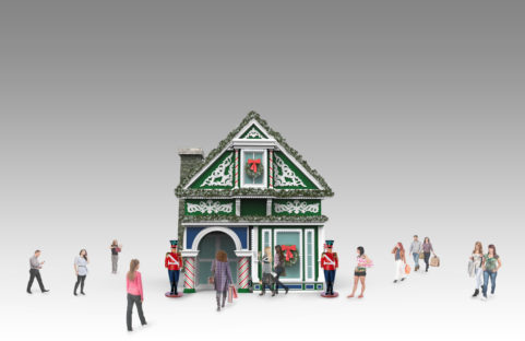 Veranda House Holiday Set 3d Rendring