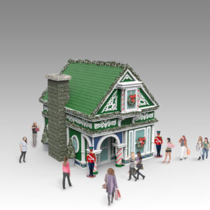 Veranda House Holiday Set 3d Rendring