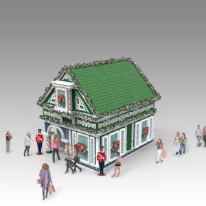 Veranda House Holiday Set 3d Rendring