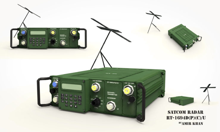 3d Satcom Radio Render