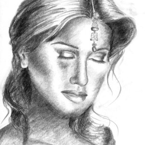 Iman Ali Pencil Sketch