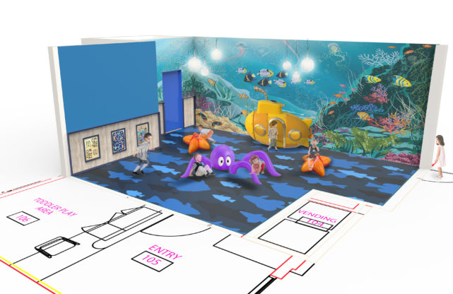 Underwater Playarea 3d Rendering