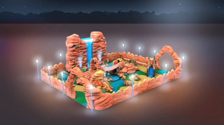 LasVegas Playarea 3d Rendering