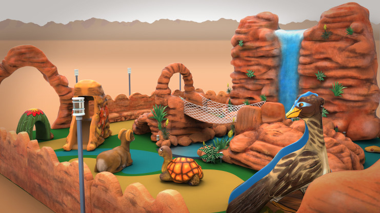 LasVegas Playarea 3d Rendering