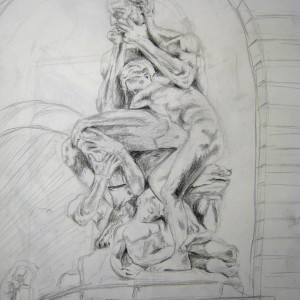 MET Sculpure Pencil Sketch