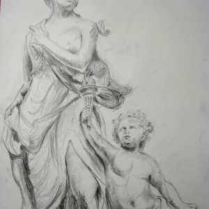 MET Sculpure Pencil Sketch