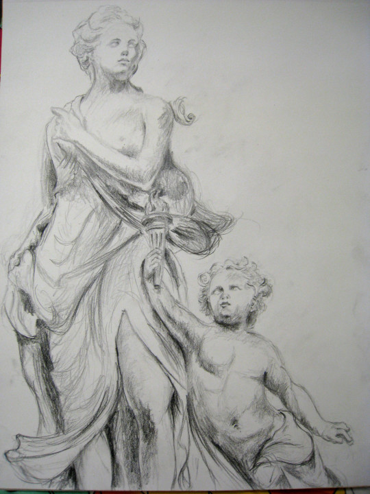 MET Sculpure Pencil Sketch