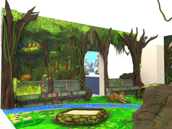 Urban Jungle Playarea 3d Rendering
