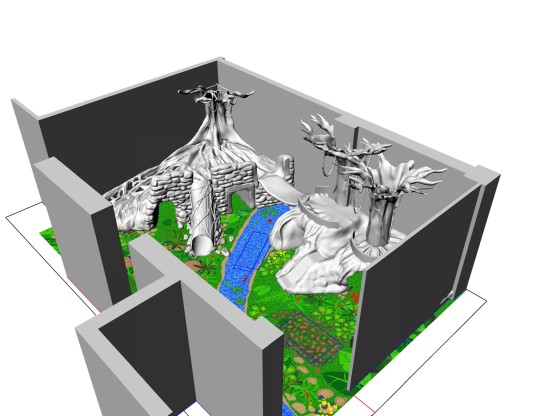 Urban Jungle Playarea 3d Rendering