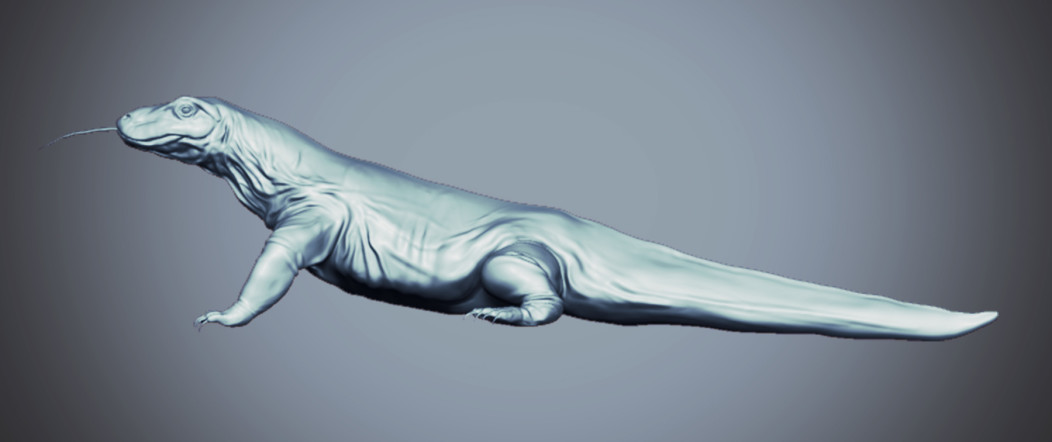 komodo dragon 3d Rendering