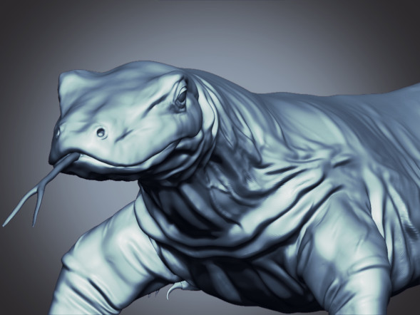 komodo dragon 3d Rendering