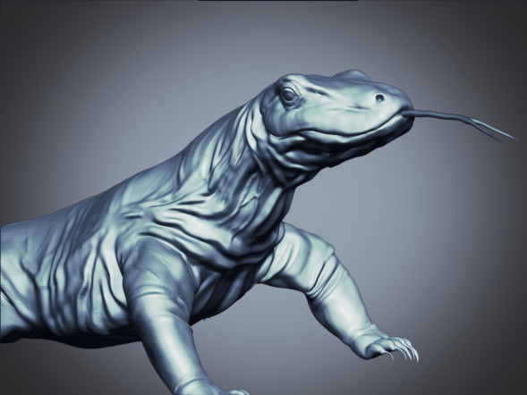 komodo dragon 3d Rendering