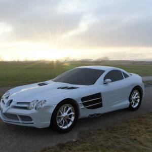 mercedes slr 3d Rendering