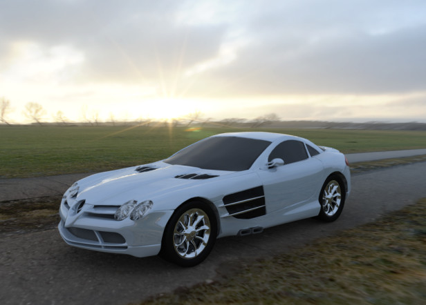 mercedes slr 3d Rendering
