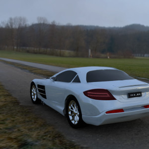 mercedes slr 3d Rendering