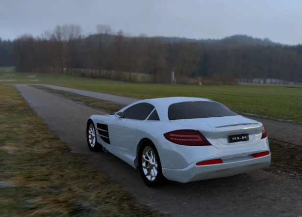 mercedes slr 3d Rendering