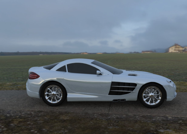 mercedes slr 3d Rendering