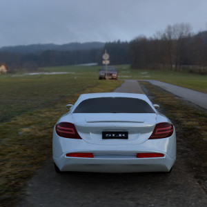 mercedes slr 3d Rendering