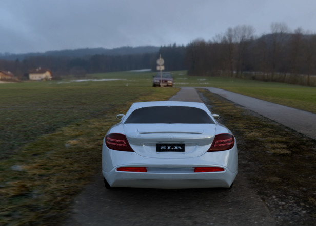 mercedes slr 3d Rendering
