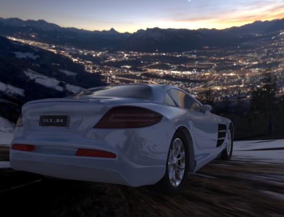 mercedes slr 3d Rendering