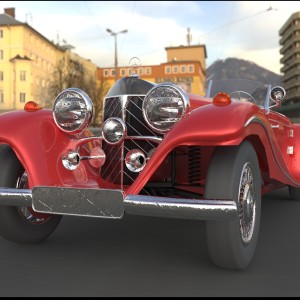 mercedez 540 3d Rendering