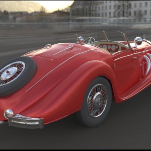 mercedez 540 3d Rendering